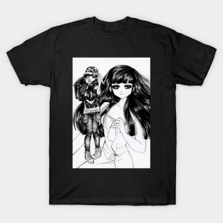 Drawing of Long Hair Girl 2010 T-Shirt